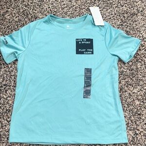 All In Motion Blue Graphic Dri Fit T-Shirt Boys Size M (8)  | NWT